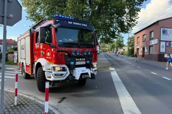 Strażacy ochotnicy z 489s41 zabezpieczali trasę 30. Międzynarodowego Biegu Ulicznego