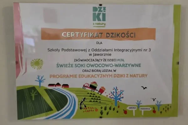 Szkoła Podstawowa nr 3 w Jaworznie z Certyfikatem Dzik(o)ści