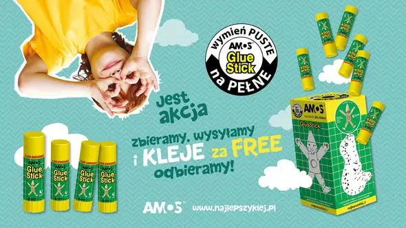 Szkoła Podstawowa nr 20 w Jaworznie zbiera puste kleje AMOS – akcja „Wymień puste na pełne”